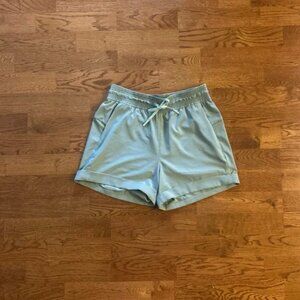 Lululemon Spring Break Away Shorts 4 Sea Moss Green Drawstring Pockets 3" Women